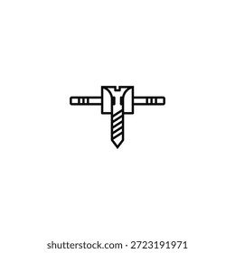Hammering a nail logo idea.