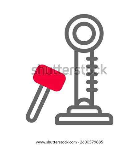 Hammering a Test of Strength Carnival Game Icon
