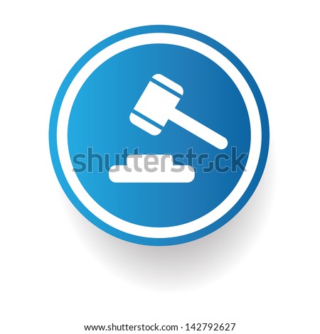 Hammer,law symbol,vector