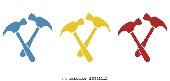 hammers icon on a white background, vector illustration