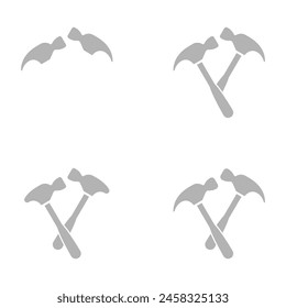 hammers icon on a white background, vector illustration