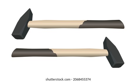 hammers isolated on white background, hammer vector illustration