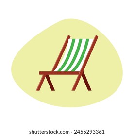 Hammock for a beach holiday. Vector illustration.