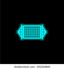 Hammock blue glowing neon ui ux icon. Glowing sign logo vector