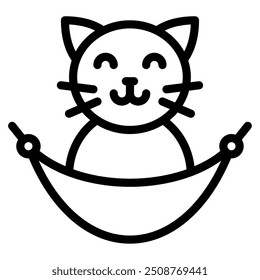 Hammock cats equipment icon illustration