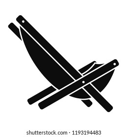 Hammock chair icon. Simple illustration of hammock chair vector icon for web design isolated on white background