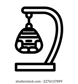 hammock chair living room line icon vector. hammock chair living room sign. isolated contour symbol black illustration