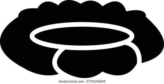 Hammock cot icon, outdoor camping sleep bed symbol, hanging camp bed for hiking, backpacking, survival gear, travel, adventure, minimal vector, seating arrangements furniture relaxation deigns.