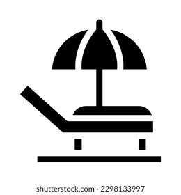 gráfico vectorial de la ilustración de icono de glifo hammock