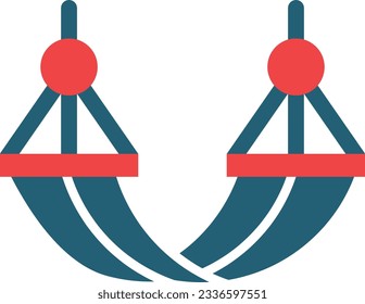 Hammock Glyph Two Color Icon For Personal And Commercial Use.

