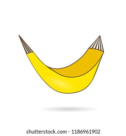 Hammock-Symbol. Clip-Art-Bild einzeln auf weißem Hintergrund