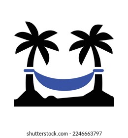 Hammock Icon in Dualtone Style
