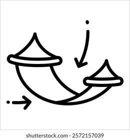 Hammock Icon Element For Design