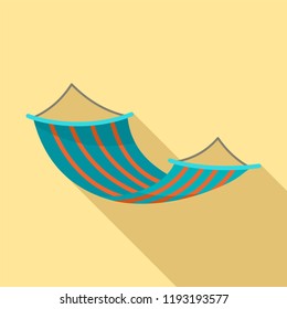 Hammock icon. Flat illustration of hammock vector icon for web design