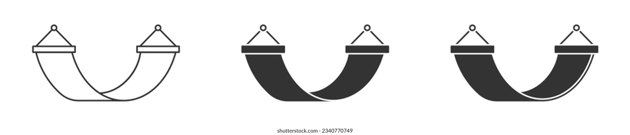 Hammock icon isolated on a white background. Vector illustration.