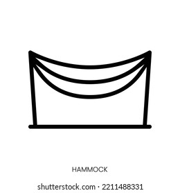 hammock icon. Line Art Style Design Isolated On White Background
