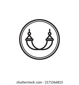 icono de hamaca en estilo de línea