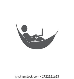 Hammock icon on white background