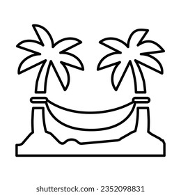 Hammock Icon In Outline Style