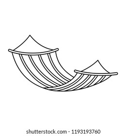 Hammock icon. Outline hammock vector icon for web design isolated on white background