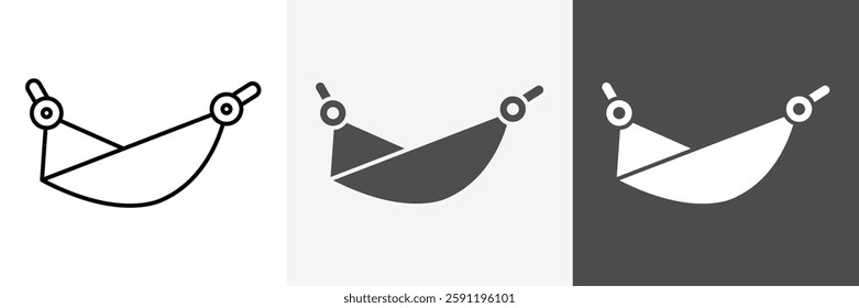 Hammock icon set vector art