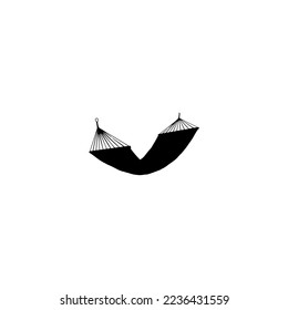 Hammock icon. Simple style travel agency big sale poster background symbol. Hammock brand logo design element. Hammock t-shirt printing. vector for sticker.