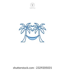 Hammock icon symbol vector illustration isolated on white background