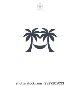 Hammock icon symbol vector illustration isolated on white background