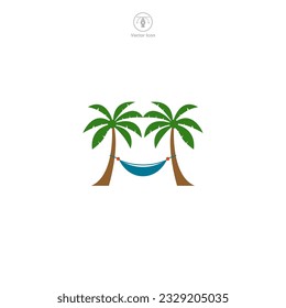Hammock icon symbol vector illustration isolated on white background