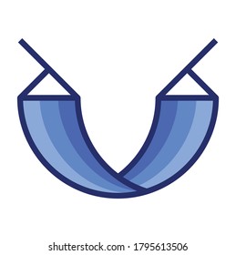 Hammock icon vector flat illustration design