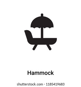 Hammock icon vector isolated on white background, logo concept of Hammock sign on transparent background, filled black symbol