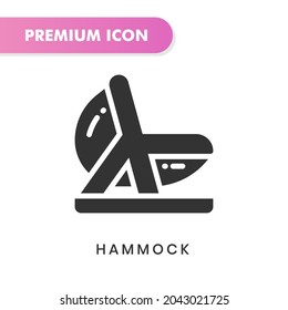 hammock icon for your website design, logo, app, UI. Vector graphics illustration and editable stroke. hammock icon glyph design.