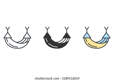 Hammock icons  symbol vector elements for infographic web