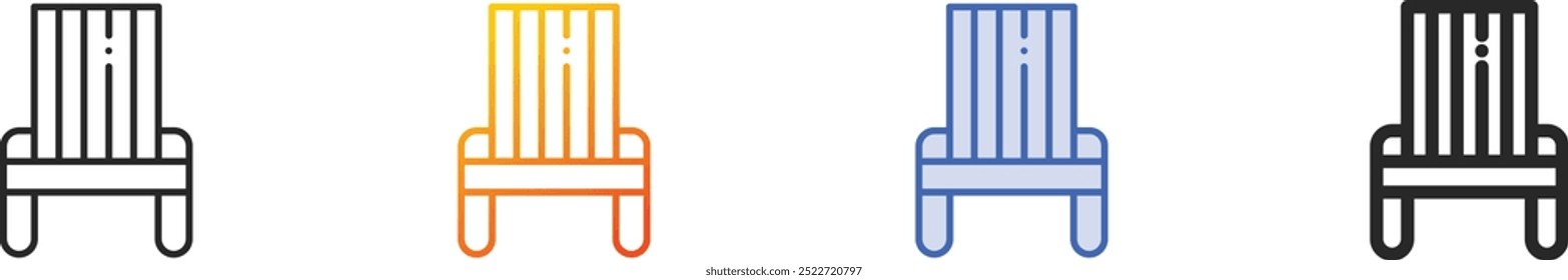 hammock icon.Thin Linear, Gradient, Blue Stroke and bold Style Design Isolated On White Background