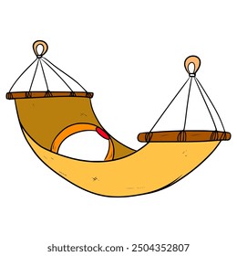 hammock illustration hand drawn isolated vector