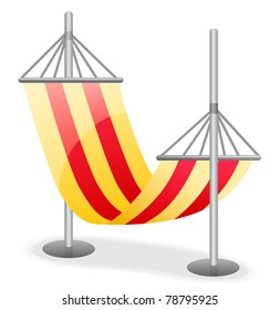 Hammock  isolated on a white background.