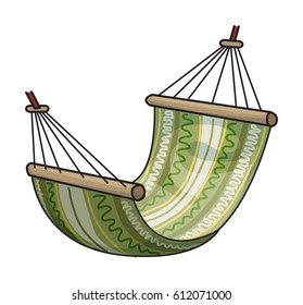 Hammock, isolated on white, vector illustration
