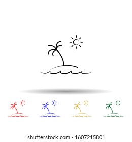 hammock multi color style icon. Simple thin line, outline vector of travel icons for ui and ux, website or mobile application