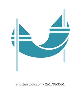 Hammock Nap dual tone color, mini illustration icon, related to relaxation, spa, wellness and more. Vector EPS 10 for modern concept, print, UI, UX kit, web and app development