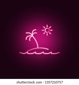 hammock neon icon. Elements of travel set. Simple icon for websites, web design, mobile app, info graphics