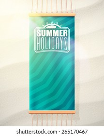 Hammock on beach, enjoy summer holidays, eps 10