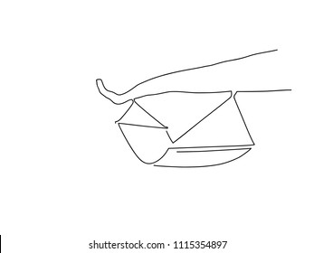 Hammock on a tree line drawing, vector illustration design. Holidays collection.