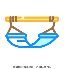 hammock outdoor furniture color icon vector. hammock outdoor furniture sign. isolated symbol illustration