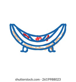 rede de móveis ao ar livre ícone doodle esboço vetor. rede de móveis ao ar livre sinal. símbolo isolado ilustração