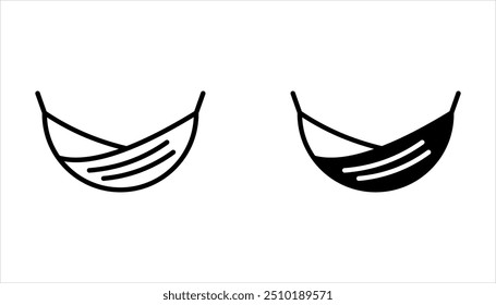 Conjunto de ícone de vetor de contorno relaxante da rede. vetor plano do conceito de feriados editáveis no fundo branco