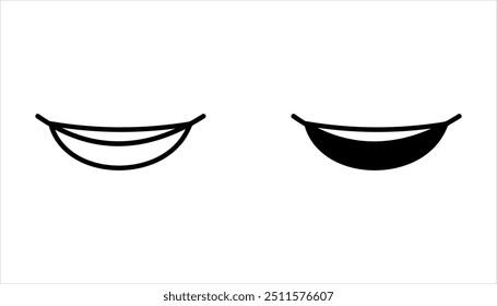 Hammock relaxing outline vector icon set. flat vector from editable holidays concept on white background