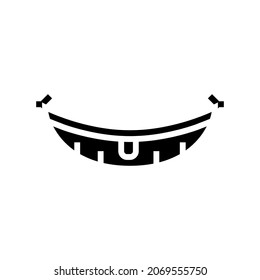 hammock for resting glyph icon vector. hammock for resting sign. isolated contour symbol black illustration