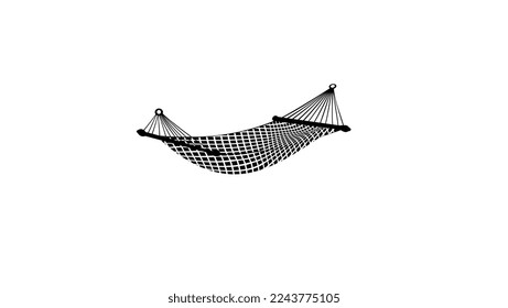 hammock silhouette , high quality vector