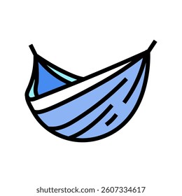 hammock slow living color icon vector. hammock slow living sign. isolated symbol illustration