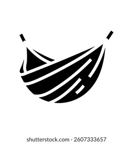 hammock slow living glyph icon vector. hammock slow living sign. isolated symbol illustration